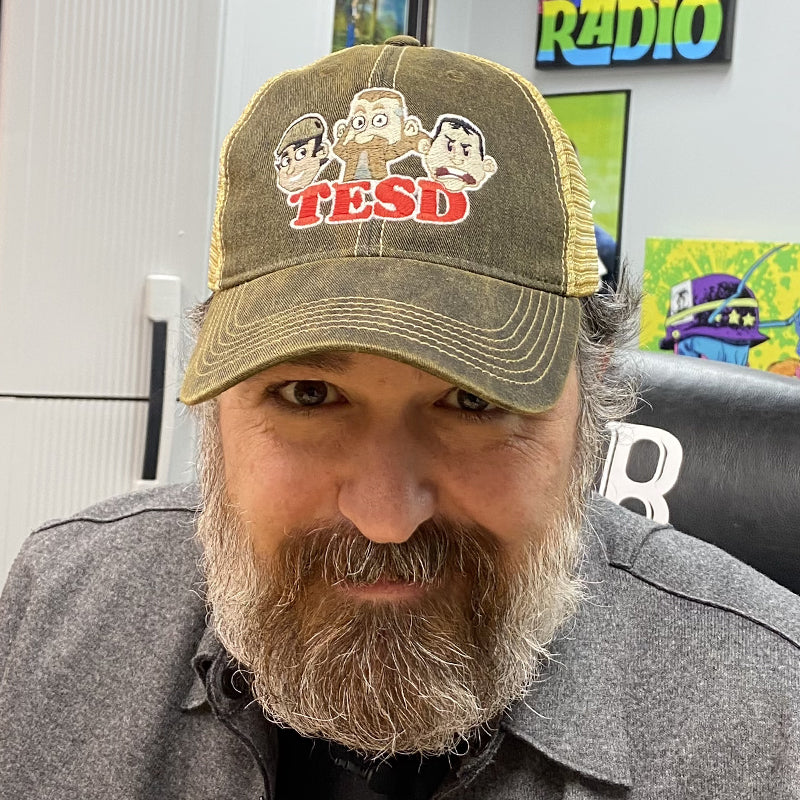 TESD STAR SPANGLED DENIM TRUCKER HAT