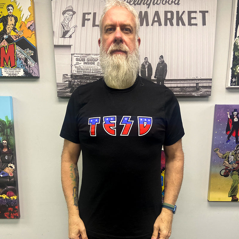 TESD STAR SPANGLED DENIM TRUCKER HAT