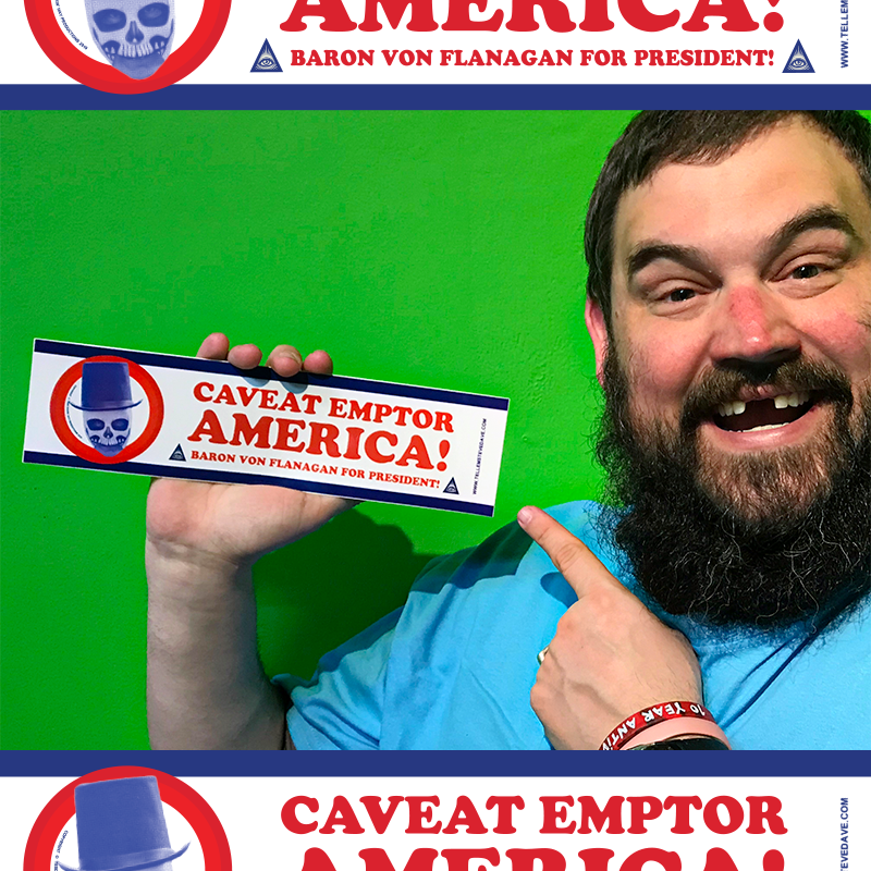 BVF For President Bumper Sticker & Pin Set Tell 'Em SteveDave